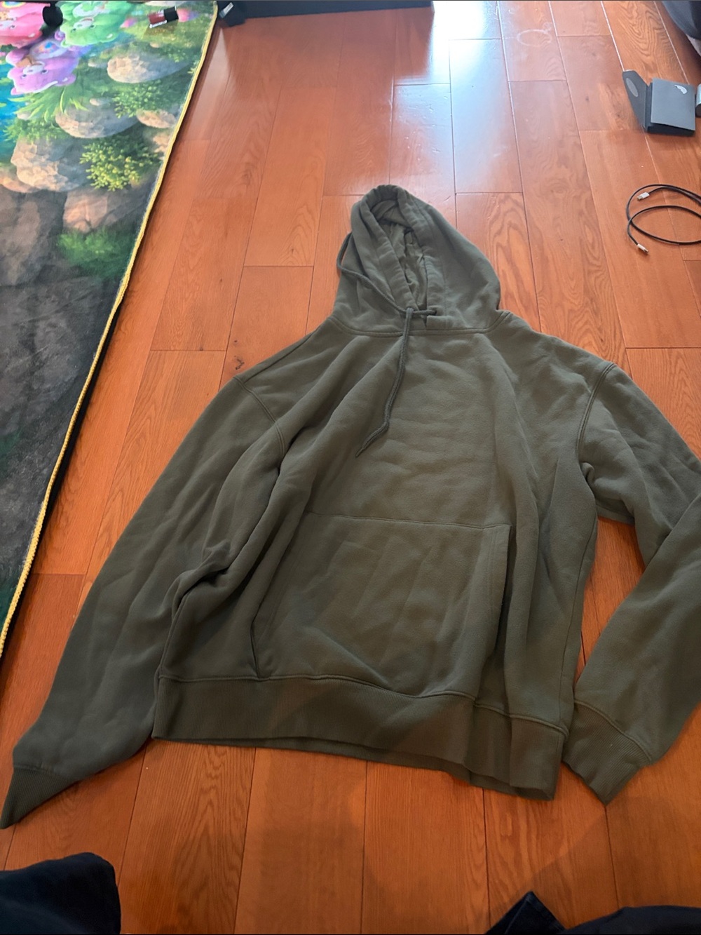 Urban Heritage Olive Green Hooded Pullover Sweatshirt
